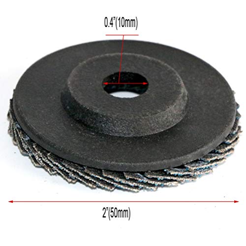FPPO 2" 10PCS Grinding Wheel Flap Discs for 2-inch Mini Air Angle Grinder, for Metal Wood and Plastic polishing 80 Grit