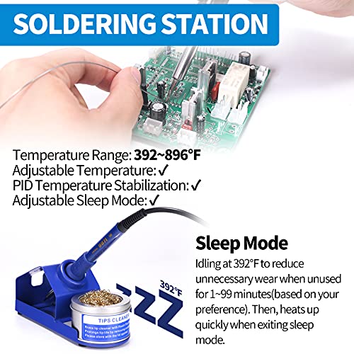 YIHUA 862BD+ SMD ESD Safe 2 in 1 Soldering Iron Hot Air Rework Station °F /°C with Multiple Functions