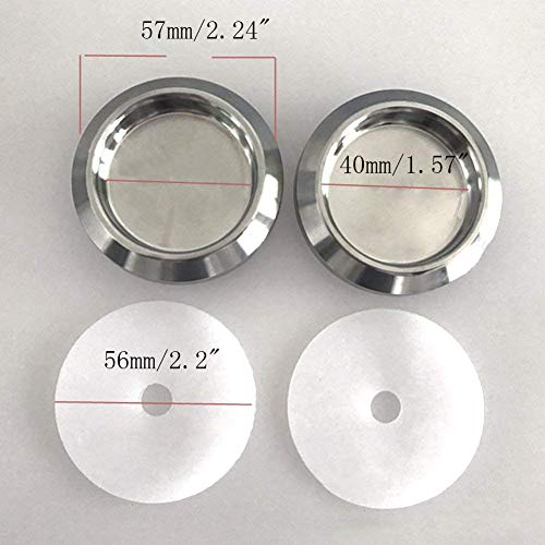 DEEKOUDT Stainless Steel Shower Glass Door Sliding Knob Bathroom Round Back-to-Back Handle Pull Pack of 2