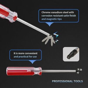 Antrader T20 5mm Magnetic Tip Plastic Grip Torx Security Screwdriver 100mm Long