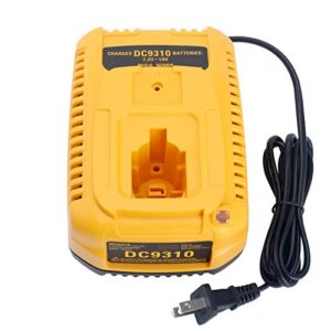 elefly 7.2v-18v battery charger dc9310 compatible with dewalt 18v 14.4v 12v 9.6v 7.2v nicad & nimh battery dc9096 dc9098 dc9099 dw9057 dc9071 dw9098 dw9099