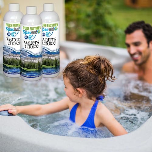 Waters Choice Pure Enzymes for Spas 3 Pack- All Natural Spa Water Care, Hot Tub Cleaner, Premium Water Care, 3 Month Supply, No Harsh Spa Hot Tub Chemicals, Spa Enzymes for Hot Tubs