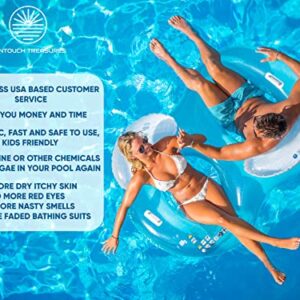 SUNTOUCH TREASURES Solar Pool Ionizer - Floating Water Cleaner and Purifier Keeps Water Clear, Kill Algae in Pool, 85% Less Chlorine, Compatible with Fresh and Salt Water Pools & Spas