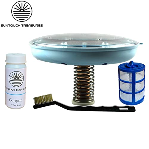 SUNTOUCH TREASURES Solar Pool Ionizer - Floating Water Cleaner and Purifier Keeps Water Clear, Kill Algae in Pool, 85% Less Chlorine, Compatible with Fresh and Salt Water Pools & Spas