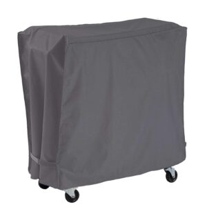 akefit patio cooler cart cover waterproof with uv coating, fits most 80 quart rolling cooler cart cover outdoor beverage cart patio ice chest protective covers (grey)