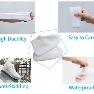 Silicone Shoe Covers, Waterproof Overshoes Reusable Slip Resistant Rain Shoe Cases for Men Women