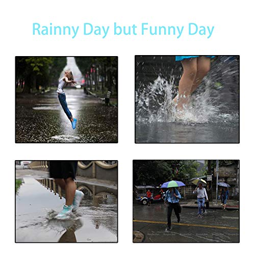 Silicone Shoe Covers, Waterproof Overshoes Reusable Slip Resistant Rain Shoe Cases for Men Women