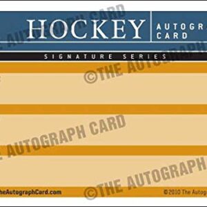 The Blank Autograph Card #NHL Hockey Universal Signature Autographed Card - Ideal for any NCAA or Professional Player (Get that Puck Signed)