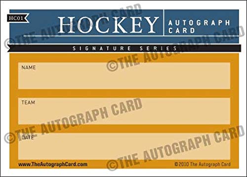 The Blank Autograph Card #NHL Hockey Universal Signature Autographed Card - Ideal for any NCAA or Professional Player (Get that Puck Signed)