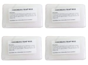 pcs outdoors black and white odorless trap wax - 1lb bars (4, white)