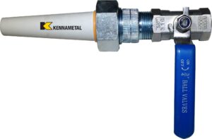 large ceramic sandblaster nozzle assembly: c1 (1/8" id) nozzle tip, steel ball valve & holder- longer-lasting professional abrasive blasting nozzle tip replacement
