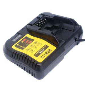 Elefly 12V-20V Battery Charger DCB112 Compatible with 12V 20V/60V MAX Lithium Battery DCB206 DCB204 DCB609 DCB606 DCB120 DCB124, Replacement for 20V Charger DCB115 DCB118 DCB102 DCB107