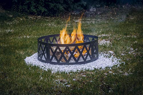 Pleasant Hearth OFW884FR Lattice fire Ring, Black