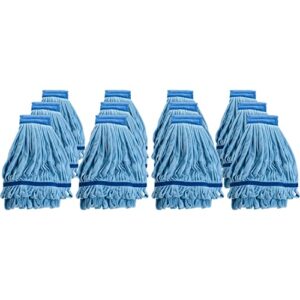 genuine joe - gjo47540 blue microfiber wet mophead refill (pack of 12)