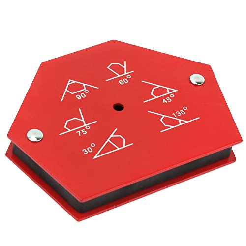 FTVOGUE Welding Holder Multi-angle Six Sides Magnet Stand Arrows Magnetic Welder Fixing Tool 30°60°45°75°90°135°(50LBS)