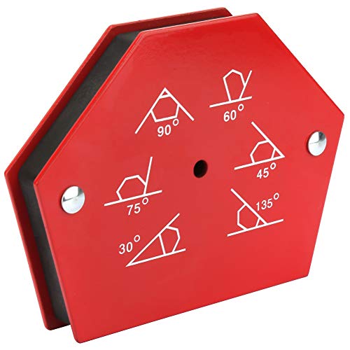 FTVOGUE Welding Holder Multi-angle Six Sides Magnet Stand Arrows Magnetic Welder Fixing Tool 30°60°45°75°90°135°(50LBS)