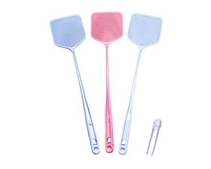 dh corp - plastic fly swatter with tweezers, bugs whisk and fly killer with pincers