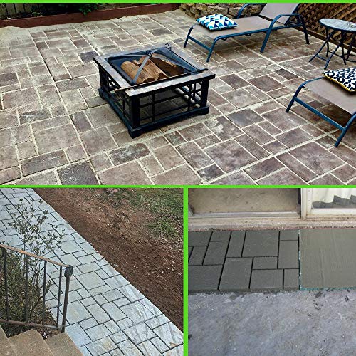 CJGQ 20"x20"x1.8" Plus Size Walk Maker Reusable Concrete Path Maker Molds Stepping Stone Paver Lawn Patio Yard Garden DIY Walkway Pavement Paving Moulds (8-Grid)