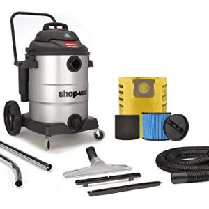 Shop-Vac 9627810 16 Gallon 6.5 Peak HP Contractor Wet Dry Vacuum, Stainless Steel