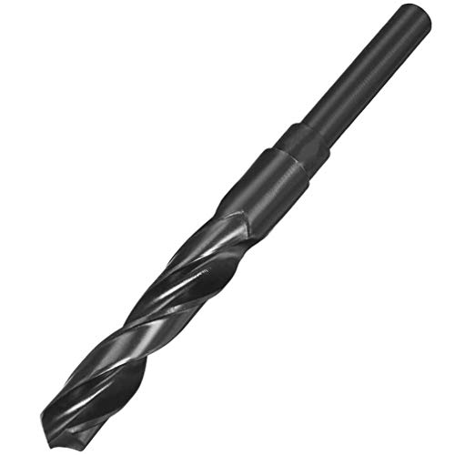 15mm(19/32-Inch) Reduced Shank Drill Bit, 1/2” Shank High Speed Steel Twist Drill Bit HSS-9341 for Aluminum Plate Copper Wood Stainless Steel