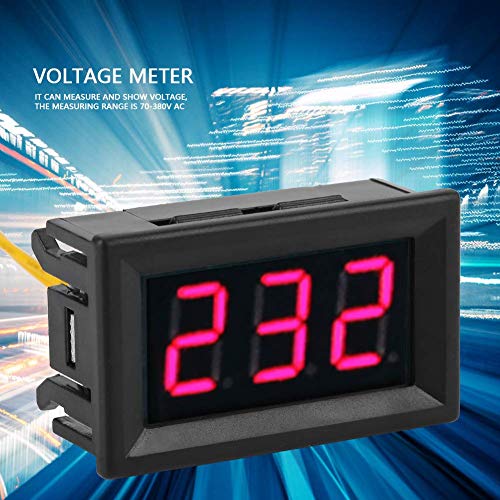 AC Voltmeter Digital LED Display Voltage Meter Panel 2 Wire Mini Voltage Tester 70-380V Volt Gauge