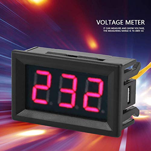 AC Voltmeter Digital LED Display Voltage Meter Panel 2 Wire Mini Voltage Tester 70-380V Volt Gauge