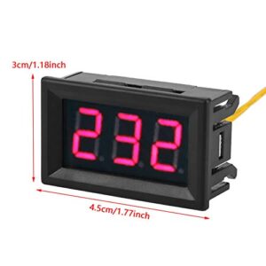 AC Voltmeter Digital LED Display Voltage Meter Panel 2 Wire Mini Voltage Tester 70-380V Volt Gauge