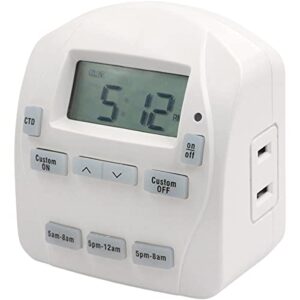 prime tnidp12 ez-set 1-outlet 24-hour digital indoor timer