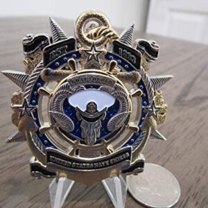 United States Navy Chiefs Mess * Goat Locker Compass Navy Chief CPO Challenge Coin