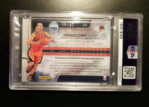 Stephen Curry Signed RC 2009 Panini Absolute Memorabilia Jersey 1/1 PSA 5 AUTO 9 - Basketball Autographed Game Used Cards