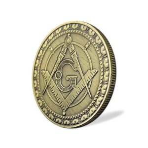 Masonic Coin Freemasons Master Mason Blue Lodge Commemorative Challenge Coin