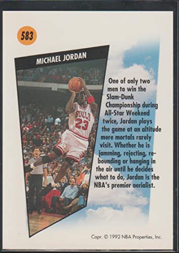 1991-92 SkyBox Basketball #583 Michael Jordan Chicago Bulls SKM Official NBA Trading Card