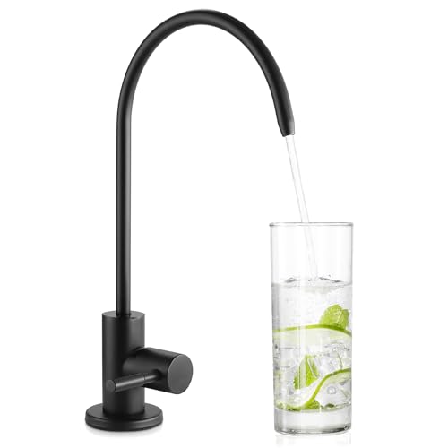 KES Reverse Osmosis Faucet NSF Certified RO Faucet Lead-Free Black Water Filter Faucet Drinking Water Beverage Faucet Water Filtration System 304 Stainless Steel Matte Black, Z504CLF-BK