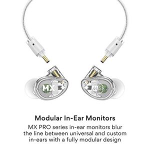 MEE Professional MX4 PRO Quad-Driver Hybrid Musician’s In Ear Monitor Headphones with High-Resolution Reference Sound; Noise Isolating Earbuds Earphones with Optional Customization & Detachable Cables