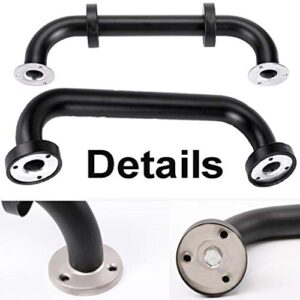 16 Inch Stainless Steel Shower Grab Bar,ZUEXT Oil Rubbed Black Shower Handle,Bathroom Balance Bar,Safety Hand Rail Support Bar for Handicap Elderly Injury,Senior Assist Bar,Wall Concealed Mount Handle