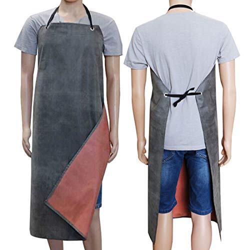 Rubber Apron Waterproof Aprons Chemical Oil Resistant Aprons for Dishwashing, Cleaning Fish, Gardening, Lab Work, Butcher and Dog Grooming