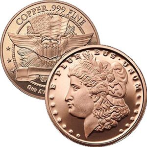 1 oz .999 pure copper round/challenge coin (morgan dollar design)