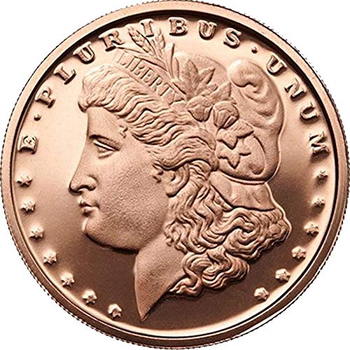 1 oz .999 Pure Copper Round/Challenge Coin (Morgan Dollar Design)