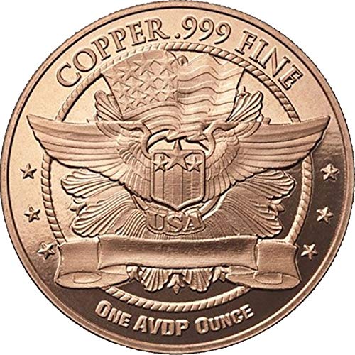 1 oz .999 Pure Copper Round/Challenge Coin (Morgan Dollar Design)