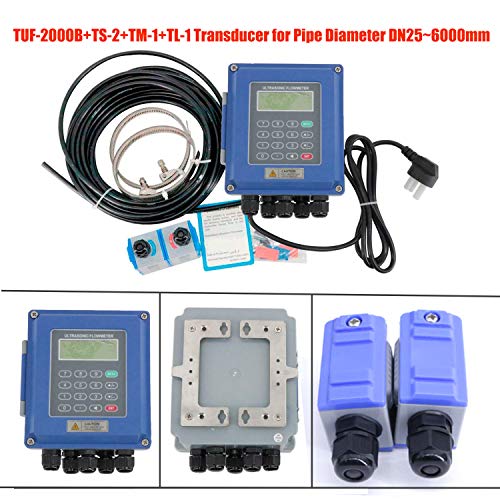 HFBTE TUF-2000B DN25~6000mm Ultrasonic Flow Meter Flowmeter with TS-2 TM-1 TL-1 3 Size Transducer