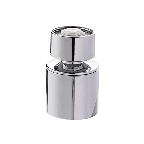 Horiznext faucet aerator for kitchen bathroom sink, tap head sprayer 360 degree swivel filter attachment hose extender no splash water nozzle (1 pc with adapter)