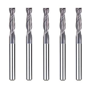 spetool 5pcs 2-flute square nose carbide end mill 1/8 inch router bit with 1/8 inch shank cnc machine tools, tialn coated