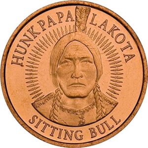 1/2 oz .999 Pure Copper Round/Challenge Coin (Sitting Bull - Hunkpapa Lakota)