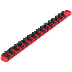 3/8 Inch Drive x 13 Inch Twist-Lock Socket Rail, 15 Clips (Red) | OSR12115