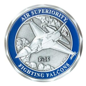 united states air force f-16 fighting falcon aircraft challenge coin