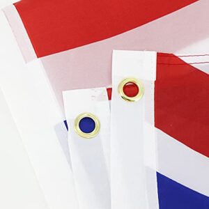 ANJOR United Kingdom UK Flag 3x5 Foot British National Flags Polyester with Brass Grommets 3 X 5 Ft