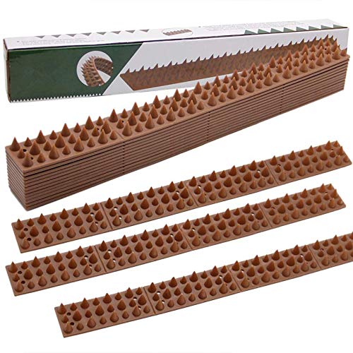 Hausse 16.5ft Bird Spikes, Squirrel Small Birds Pigeons Repellent Spikes for Outdoor, Wall, Fence (Set of 12)