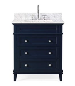 30" felix modern style navy blue bathroom vanity 1810-v30nb-bs