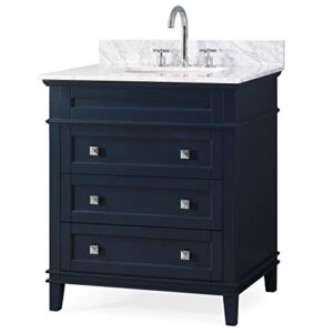 30" Felix Modern Style Navy Blue Bathroom Vanity 1810-V30NB-BS