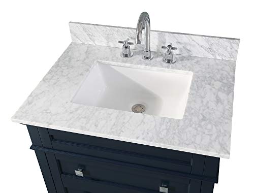 30" Felix Modern Style Navy Blue Bathroom Vanity 1810-V30NB-BS